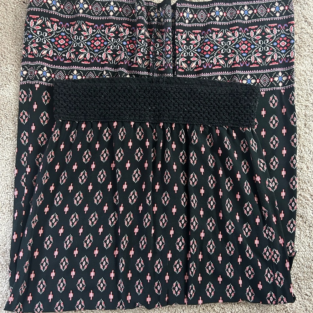 American Rag Black and Pink Maxi Skirt